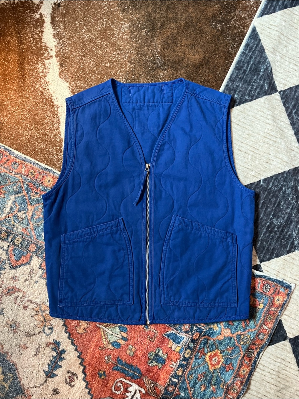 ZARA Mens Washed Topstitched Vest